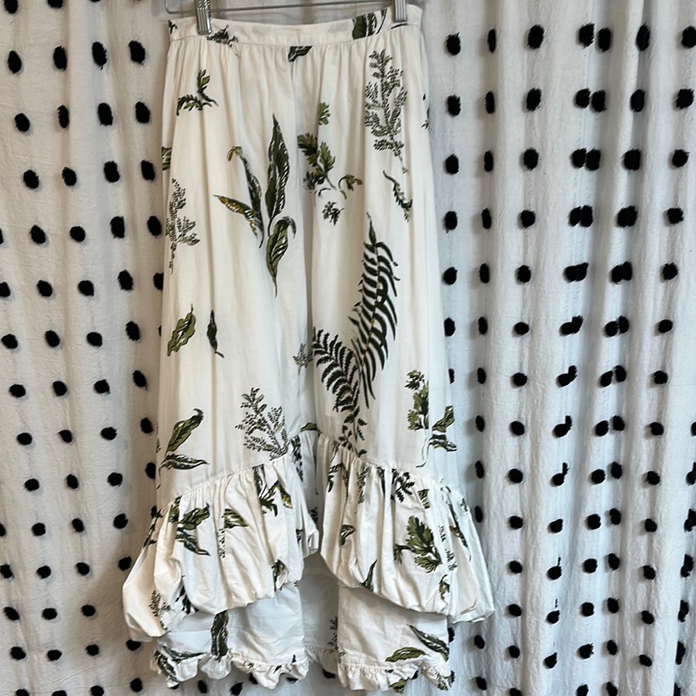 Floral Ruffle Hem Skirt